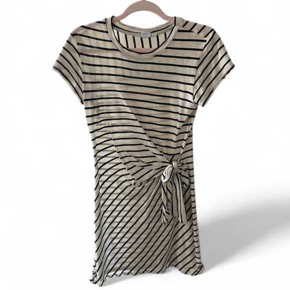 Black and White Striped Mini Dress - Picture 1 of 5